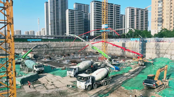 31小時(shí)，7000方！特固德商砼圓滿完成中建二局跨國(guó)區(qū)域總部集聚區(qū)項(xiàng)目1#樓筏板混凝土供應(yīng)任務(wù)